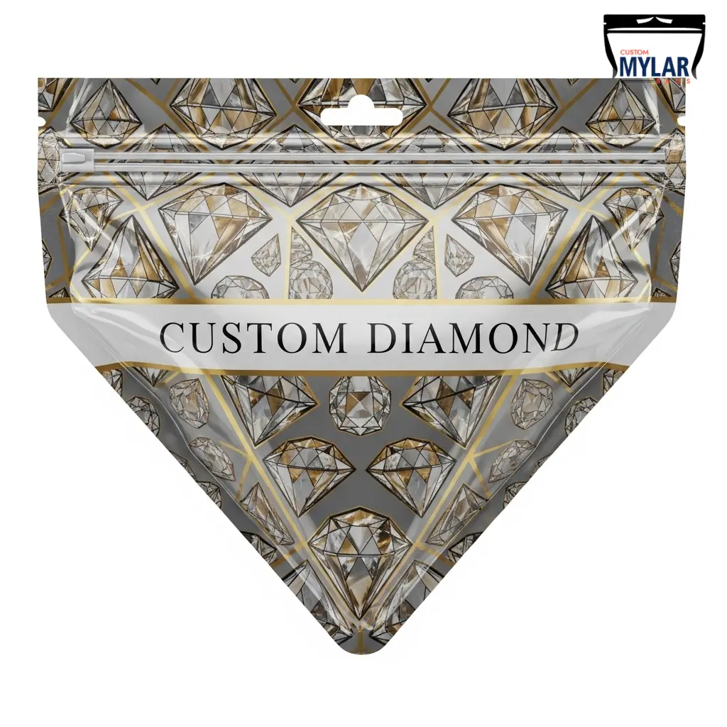 Custom Diamond Mylar Bags